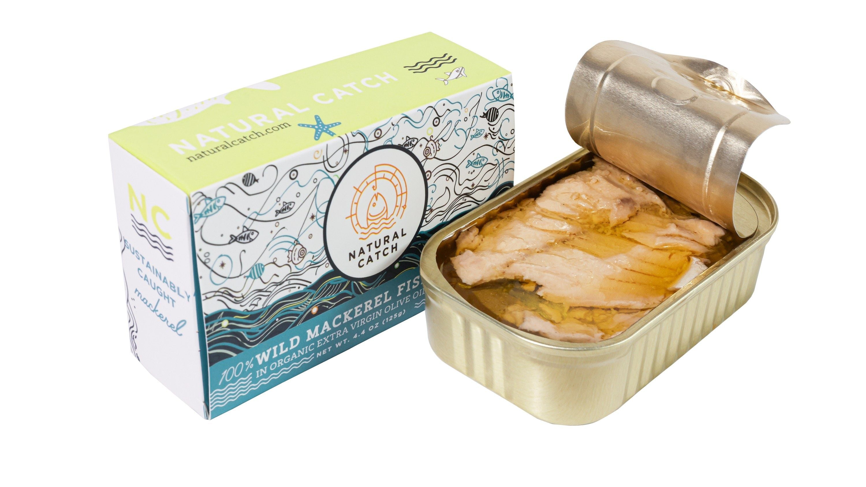 Natural Catch Mackerel in Organic Extra Virgin Olive Oil
