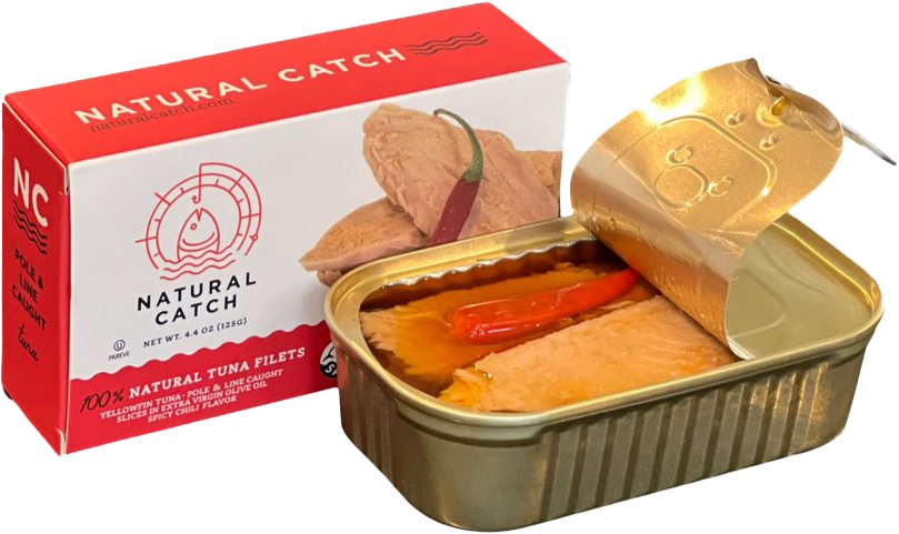 Natural Catch White Albacore Tuna Fillets In Water – 12-Pack, 4.4 Oz Tins – Gluten Free, USA